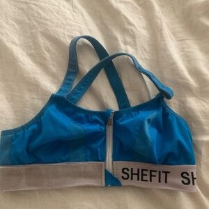 SHEFIT Blue Workout Bra